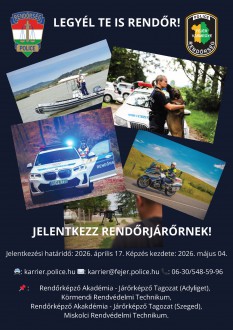 Legyél te is rendőr! - április 17-ig lehet jelentkezni